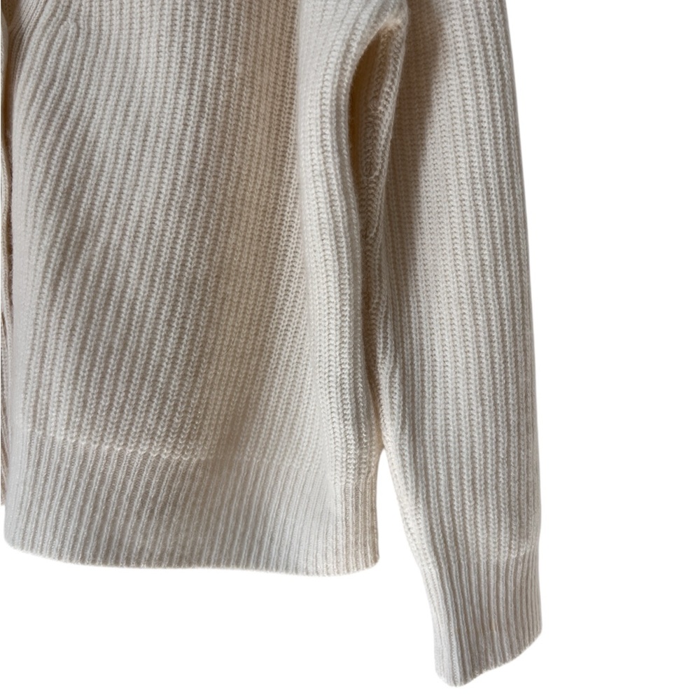Jenni Kayne Ivory 100% Cashmere Cardigan‎ Small Button Front Long Sleeves - Picture 5 of 7